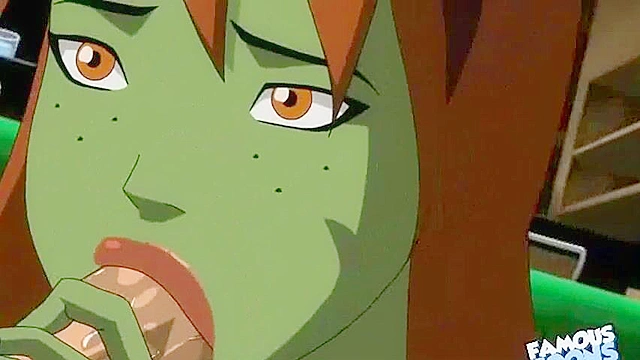 Superboy bends over Miss Martian and gives her asshole a good fucking