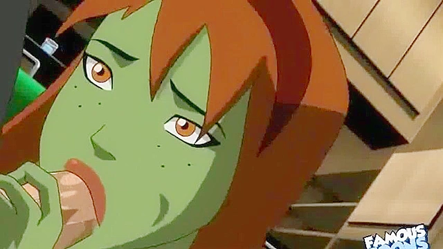 Superboy bends over Miss Martian and gives her asshole a good fucking