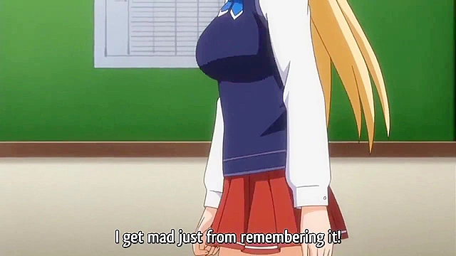 Demon Father Rebirth - Cute blonde anime schoolgirl ass fucked in bathroom