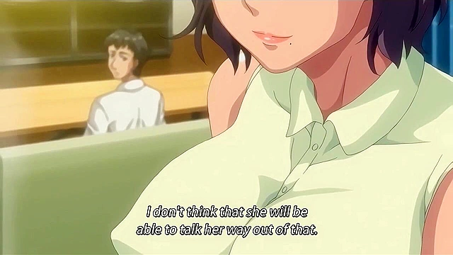 Dirty hentai housewife fucks strangers while her husband watches from closet