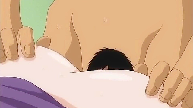 Dirty hentai brother is ass fucking his sister and mom in anal threesome