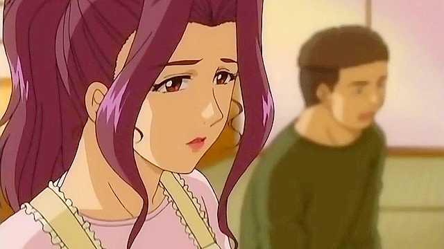 Dirty hentai brother is ass fucking his sister and mom in anal threesome