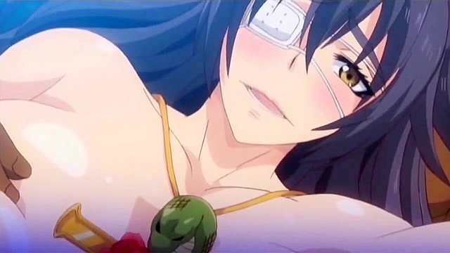 School Scapegoat - Busty blonde anime girl gets fucked with a dick in pussy and strapon in asshole