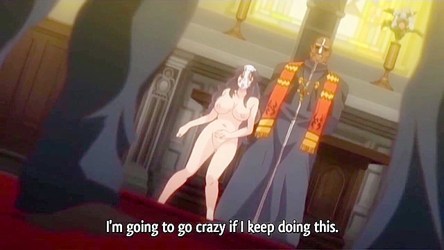 School Scapegoat - Busty blonde anime girl gets fucked with a dick in pussy and strapon in asshole