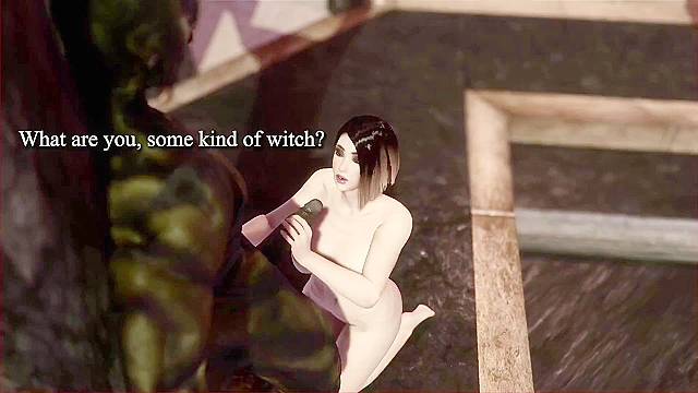 Powerful succubus sucks the cock and life out of warrior