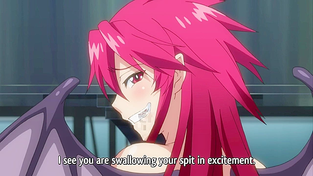 Dinner for Vampire - Succubus vampire has a hentai foursome with students in classroom