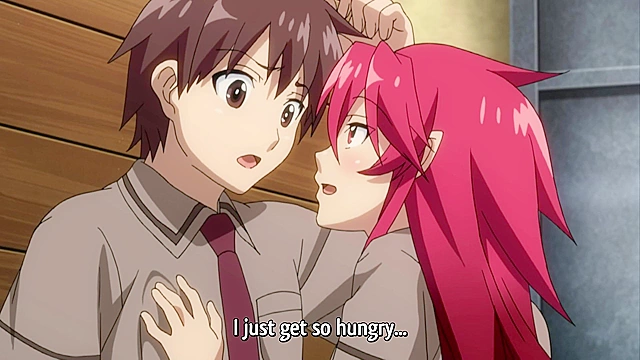 Dinner for Vampire - Succubus vampire has a hentai foursome with students in classroom