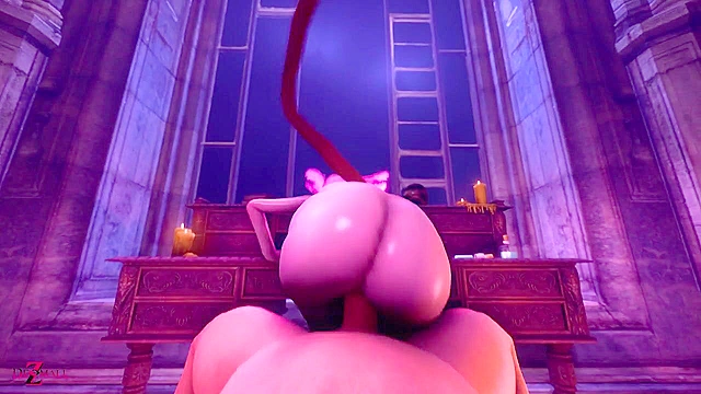 Pink-haired kitty Momo [Neko Vampire] pov rides cock cowgirl