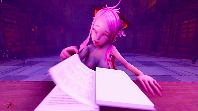 Pink-haired kitty Momo [Neko Vampire] pov rides cock cowgirl