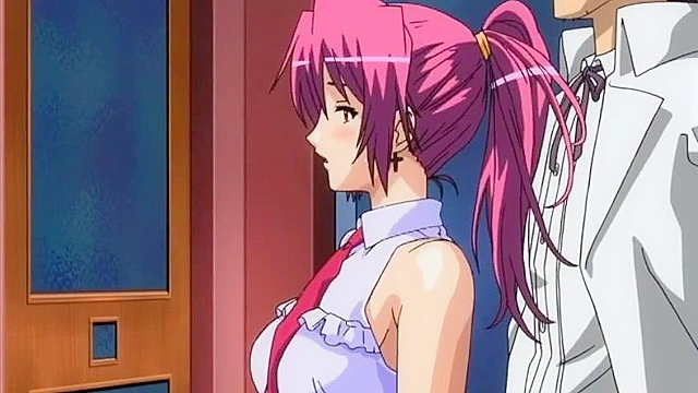 Horny nurse is toying her asshole with anal beads before doctor fucks her in hentai hospital