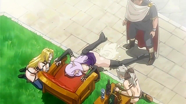 Dirty elf gets her butthole fucked in public by tentacle king