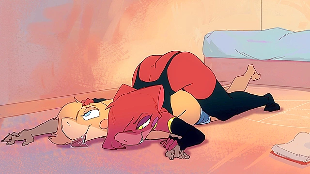 Dopplebanger - Futa furry girl summons evil clone to fuck her