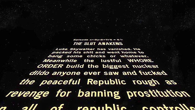 Star Whores - The Slut Awakens - Rey gets threesome rough anal fuck with stormtroopers