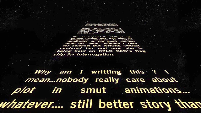 Star Whores - The Slut Awakens - Rey gets threesome rough anal fuck with stormtroopers