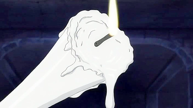 Wet pussy drips as busty slave gives a vigorous deepthroat blowjob