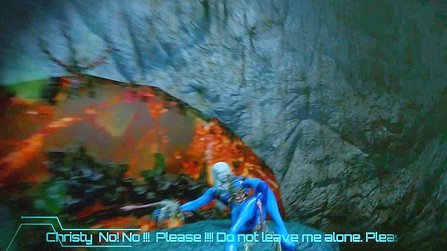 Samus Aran gets her asshole fucked by a giant crocodile alien beast