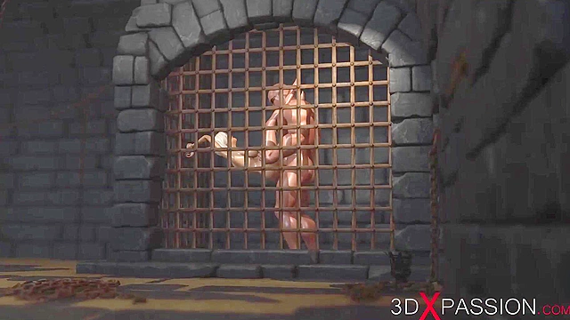 Young blonde 3d virgin dreams of being fucked by a big black cock in prison