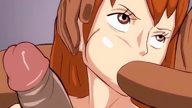 Nami and Nico Robin in One Piece anal gangbang
