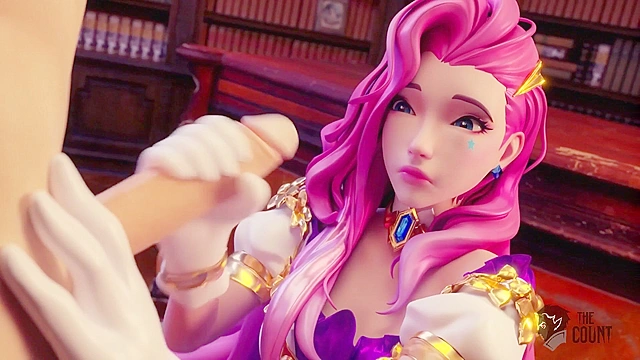 Seraphine from League of Legends Gets 3 Mouthfuls Of Cum
