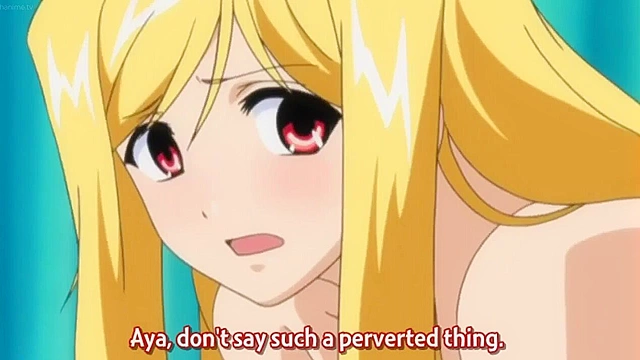 Oppai Life 2 - Busty anime blonde gets ass fucked and squirts in busty threesome