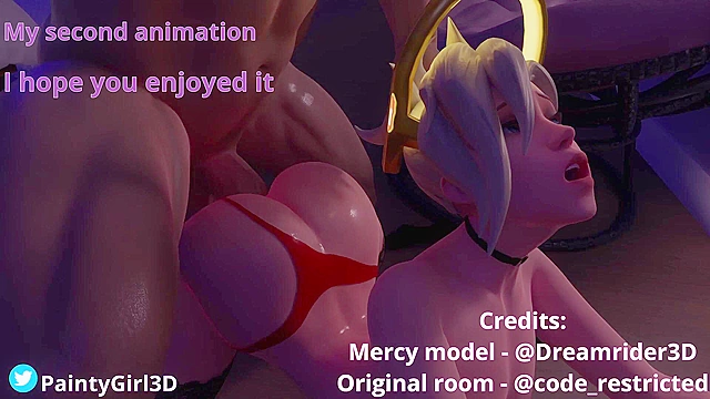 Mercy's passionate anal fucking and cum inside