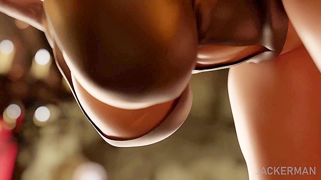 The Captive 2 - Tied up busty vampire get anal fucked by werewolf