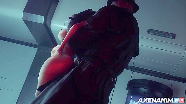 Mrx X hard fucking Ada Wong with huge dick in her asshole