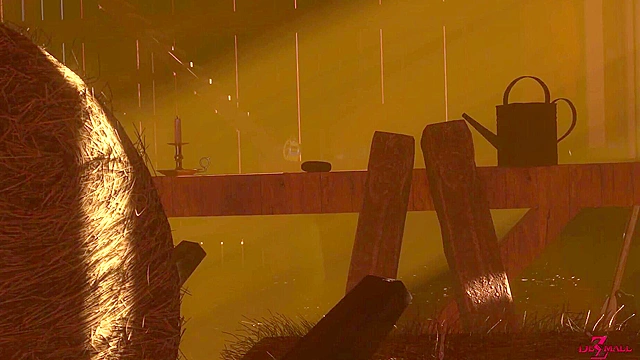 Farm Worries - Busty 3D girl in cow outfit ass fucked in barn