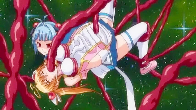 Magical warrior girl is tentacle fucked in her asshole by sadistic demon