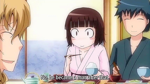 Big titty slut has a anime girl and guy double fuck her holes with toys