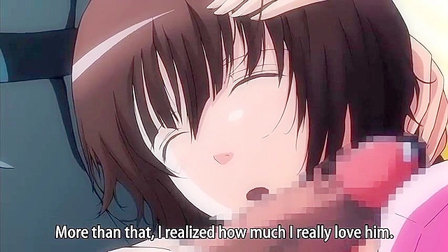 Big titty slut has a anime girl and guy double fuck her holes with toys