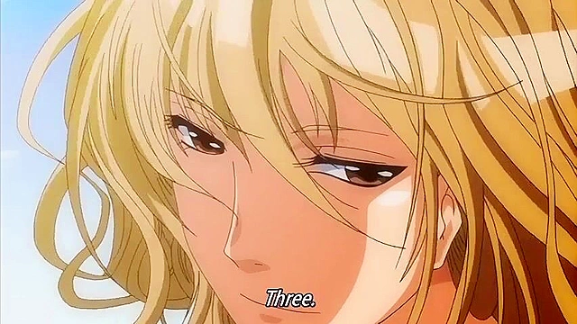 Big titty slut has a anime girl and guy double fuck her holes with toys