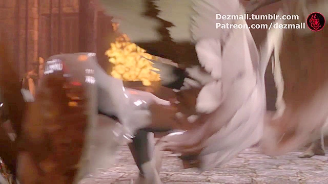 Fallen Lady of the Vortex - Bird girl gets her asshole fucked deep