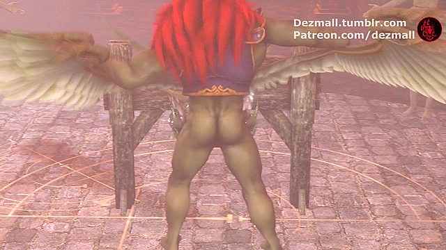 Fallen Lady of the Vortex - Bird girl gets her asshole fucked deep