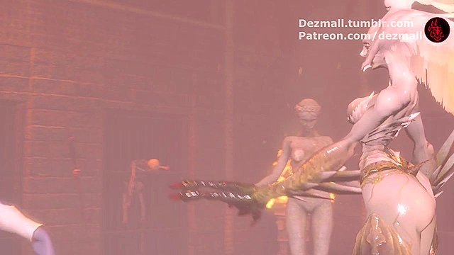 Fallen Lady of the Vortex - Bird girl gets her asshole fucked deep