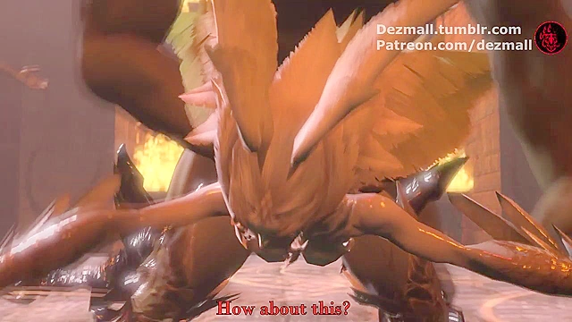 Fallen Lady of the Vortex - Bird girl gets her asshole fucked deep