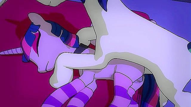 Dirty pony fucks his pony friend in her asshole while she is sleeping