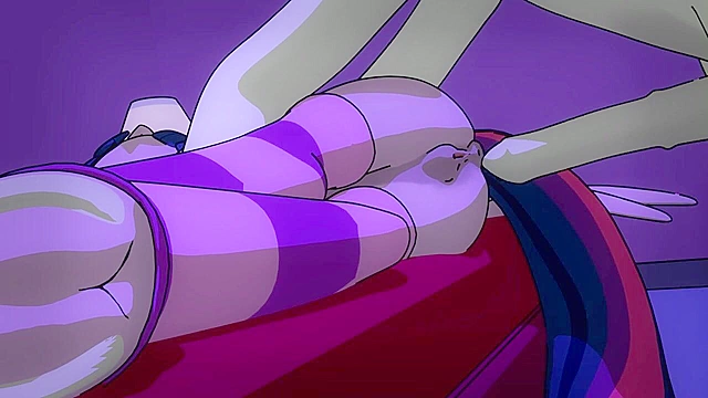 Dirty pony fucks his pony friend in her asshole while she is sleeping