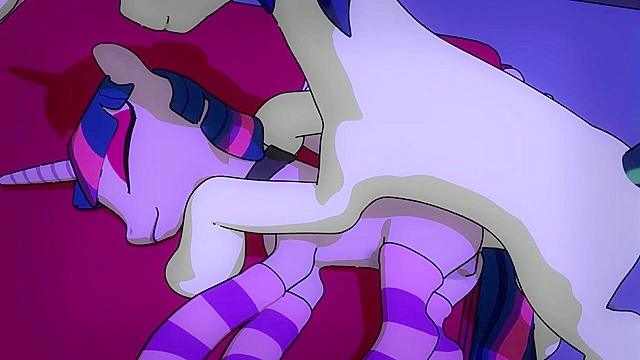 Dirty pony fucks his pony friend in her asshole while she is sleeping