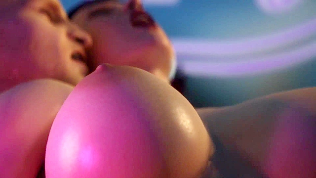 3D Porn - Barmaid takes double anal from black and white dicks in the club to get a job