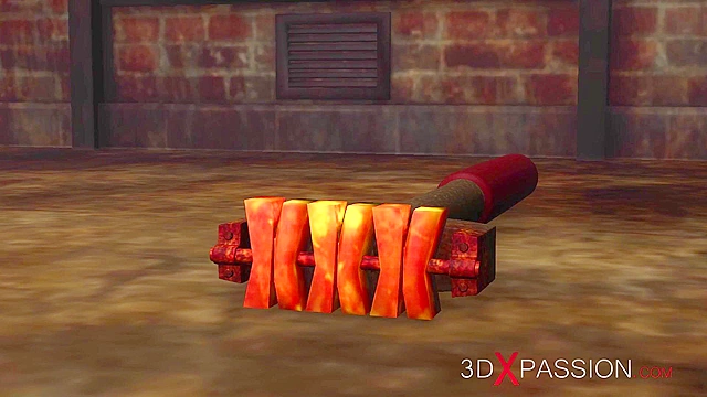 3D animated hardcore dickgirl bangs hard a sexy Harley Quinn in the basement