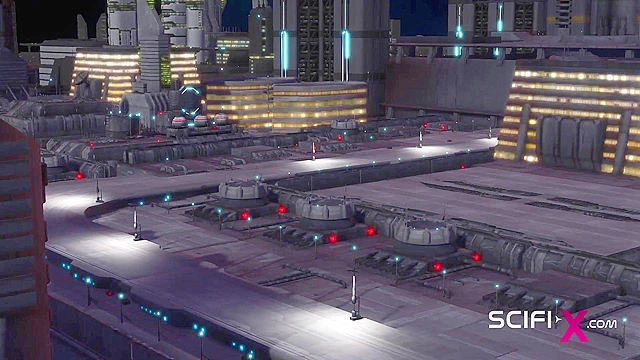 Sci-fi transerotica Hot futa shemale with huge dick fucks sexy blonde