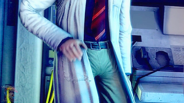 Phazon Experiment - Samus Aran deepthroats and swallows a load