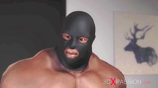 Nerd watches while blonde college girl fucked by huge 3D BBC