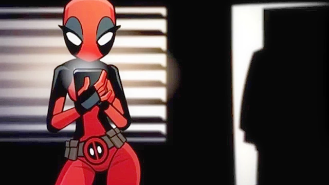 Cartoon Porn - Lady Deadpool takes Kingpin's dick deep in her asshole