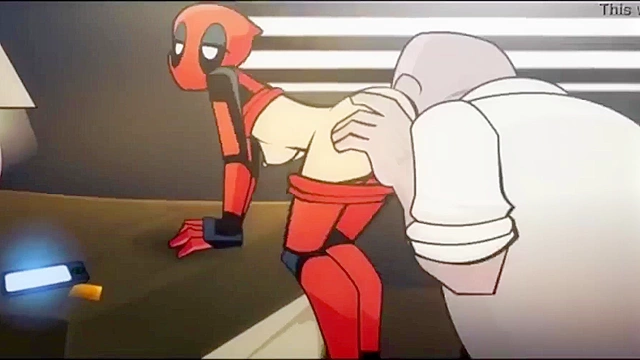 Cartoon Porn - Lady Deadpool takes Kingpin's dick deep in her asshole