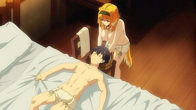 Harem in the Labyrinth of Another World (uncensored) S1E4 - Ecchi Anime - Sex with wolkin girl