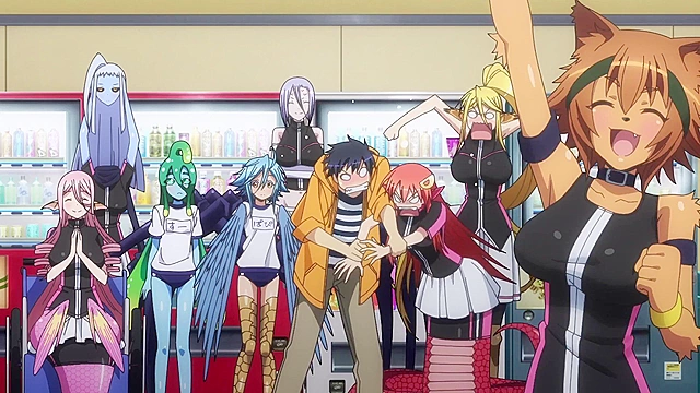 Monster Musume OVA 1 - Sexy monster girls go for a trip to the gym