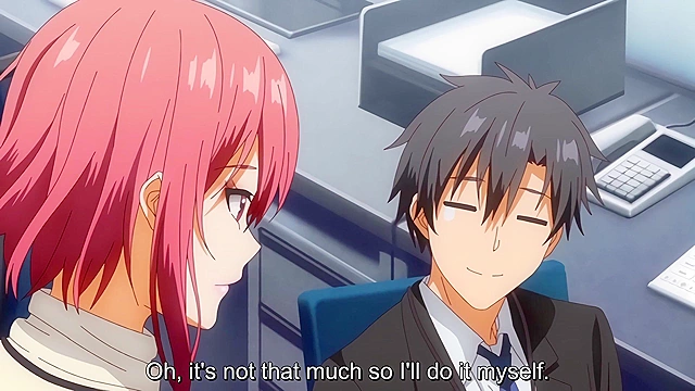 Notice This Love 1 - Busty hentai redhead at work wants senpai's creampie