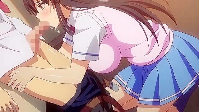 Eroges Can Solve Everything! 1 - Aggressive busty schoolgirl rides hentai student cock
